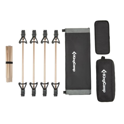 Łóżko Turystyczne Składane Polowe KING CAMP Ultralight Cot Czarne Łóżko Turystyczne Składane Polowe KING CAMP Ultralight Cot Czarne