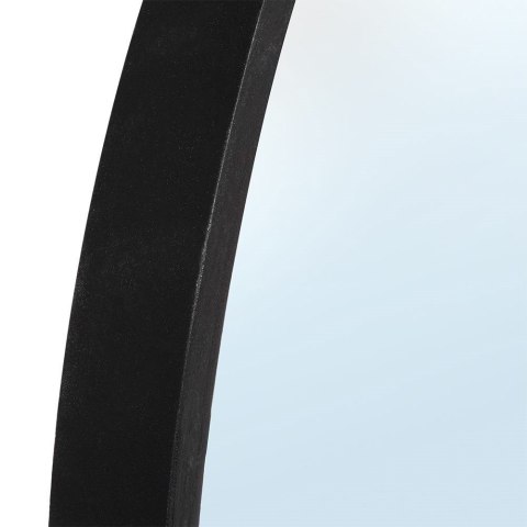 Lustro w czarnej drewnianej ramie okrągłe ścienne łazienkowe do salonu czarne 50 cm Lustro w czarnej drewnianej ramie okrągłe ścienne łazienkowe do salonu czarne 50 cm