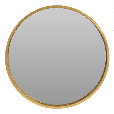 Lustro w złotej drewnianej ramie okrągłe ścienne złote łazienkowe do salonu 40 cm Lustro w złotej drewnianej ramie okrągłe ścienne złote łazienkowe do salonu 40 cm