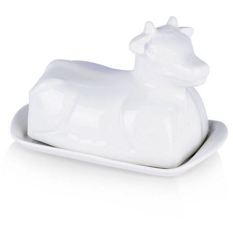 Maselniczka porcelanowa biała krowa Maselniczka porcelanowa biała krowa