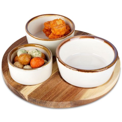 Miseczki na przekąski ceramiczne białe 4 el. Miseczki na przekąski ceramiczne białe 4 el.