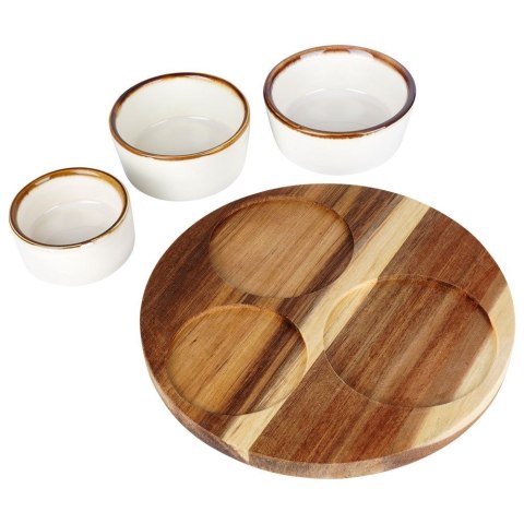 Miseczki na przekąski ceramiczne białe 4 el. Miseczki na przekąski ceramiczne białe 4 el.