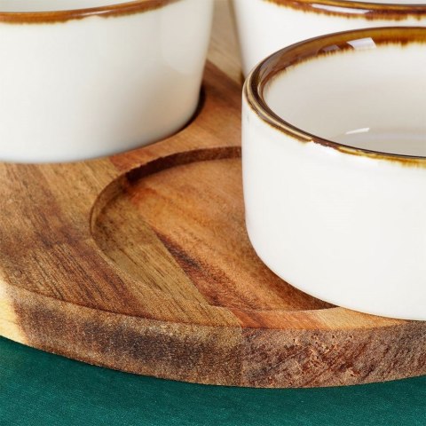 Miseczki na przekąski ceramiczne białe 4 el. Miseczki na przekąski ceramiczne białe 4 el.