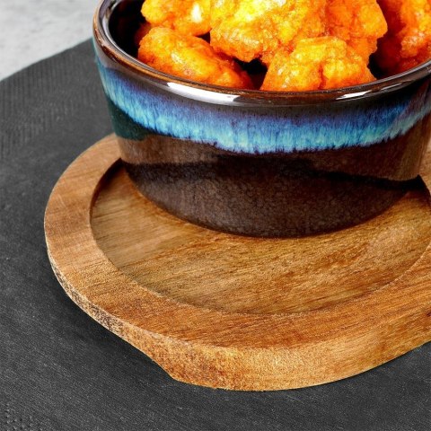 Miseczki na przekąski ceramiczne brązowe 4 el. Miseczki na przekąski ceramiczne brązowe 4 el.