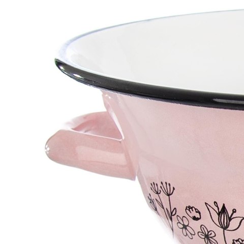 Miska misa emaliowana z uchwytami retro kwiaty 26 cm 2,5 l Miska misa emaliowana z uchwytami retro kwiaty 26 cm 2,5 l