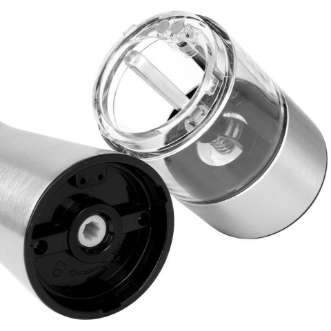 Młynek do mielenia pieprzu soli przypraw elektryczny automatyczny stalowy 21,5 cm Młynek do mielenia pieprzu soli przypraw elektryczny automatyczny stalowy 21,5 cm
