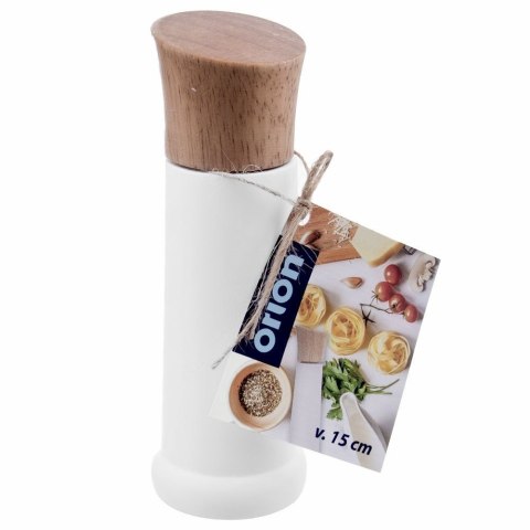 Młynek do mielenia przypraw pieprzu soli ręczny manualny drewniany biały 15 cm Młynek do mielenia przypraw pieprzu soli ręczny manualny drewniany biały 15 cm