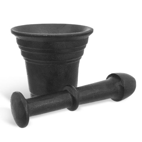 Moździerz żeliwny do przypraw z tłuczkiem czarny 10,5 cm Moździerz żeliwny do przypraw z tłuczkiem czarny 10,5 cm
