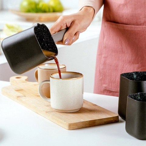 Nieprzywierający Tygielek do Parzenia Kawy po Turecku Granitowy NAVA 750 ml