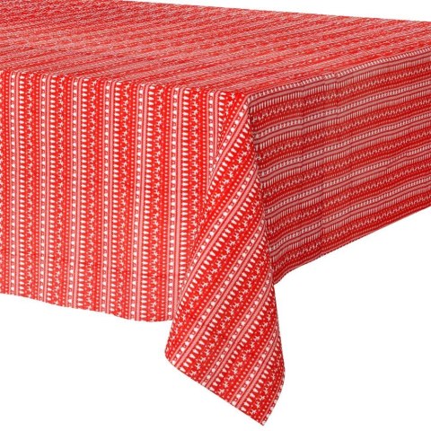 Obrus na stół świąteczny prostokątny czerwony 130x180 cm Obrus na stół świąteczny prostokątny czerwony 130x180 cm