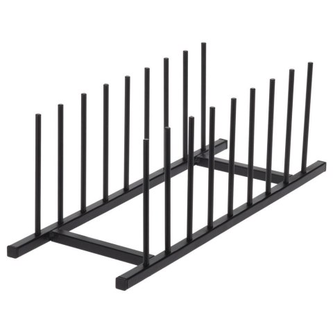 Organizer stojak na talerze pokrywki metalowy czarny loft 34,5x12,5 cm Organizer stojak na talerze pokrywki metalowy czarny loft 34,5x12,5 cm