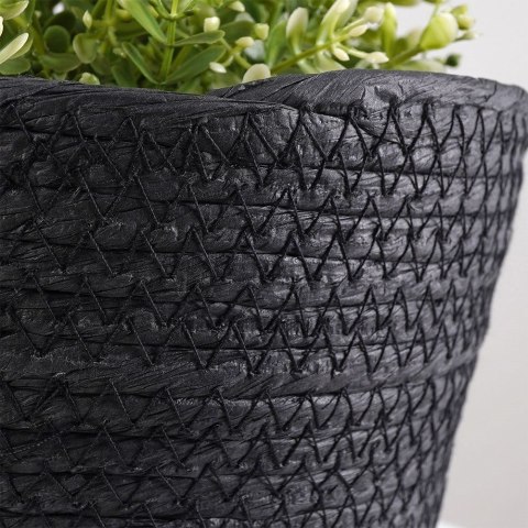 Osłonka na doniczkę pleciona czarna 19x15,5 cm Osłonka na doniczkę pleciona czarna 19x15,5 cm