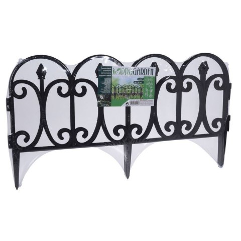 Palisada płotek ogrodowy czarny border zestaw 4 szt. 60x33 cm Palisada płotek ogrodowy czarny border zestaw 4 szt. 60x33 cm