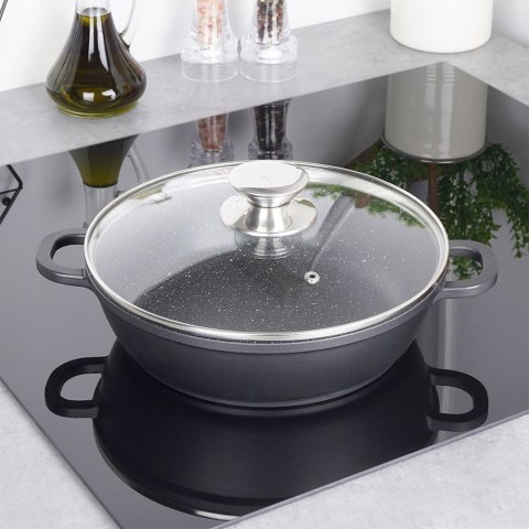 Patelnia granitowa rondel 24 cm GRANDE gaz indukcja Patelnia granitowa rondel 24 cm GRANDE gaz indukcja