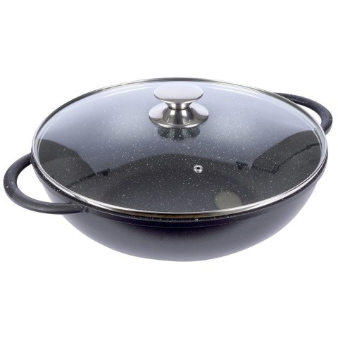 Patelnia granitowa wok 32 cm z pokrywką GRANDE Patelnia granitowa wok 32 cm z pokrywką GRANDE