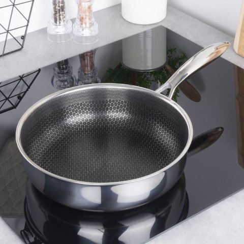 Patelnia stalowa nieprzywierająca premium COOKCELL HYBRYD 26 cm głęboka Patelnia stalowa nieprzywierająca premium COOKCELL HYBRYD 26 cm głęboka