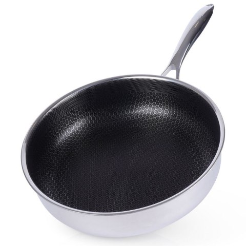 Patelnia stalowa nieprzywierająca premium COOKCELL HYBRYD 28 cm głęboka Patelnia stalowa nieprzywierająca premium COOKCELL HYBRYD 28 cm głęboka