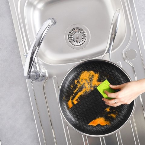Patelnia stalowa nieprzywierająca premium COOKCELL HYBRYD 28 cm głęboka Patelnia stalowa nieprzywierająca premium COOKCELL HYBRYD 28 cm głęboka