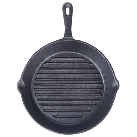 Patelnia żeliwna grillowa okrągła do grillowania 24 cm Patelnia żeliwna grillowa okrągła do grillowania 24 cm