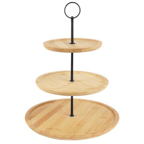 Patera bambusowa drewniana 3-poziomowa piętrowa na ciastka ciasto owoce przystawki Patera bambusowa drewniana 3-poziomowa piętrowa na ciastka ciasto owoce przystawki