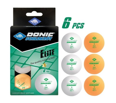 Piłeczki do Tenisa Stołowego DONIC Elite * - 6 szt. Piłeczki do Tenisa Stołowego DONIC Elite * - 6 szt.