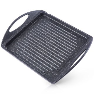 Płyta grillowa granitowa patelnia do grillowania smażenia prostokątna GRANDE 34x26,5 cm