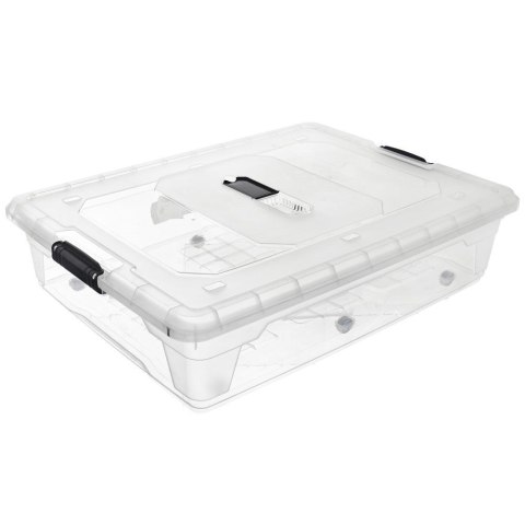 Pojemnik pod łózko na kółkach schowek niski XXL 50 l 80x60x20 cm Pojemnik pod łózko na kółkach schowek niski XXL 50 l 80x60x20 cm