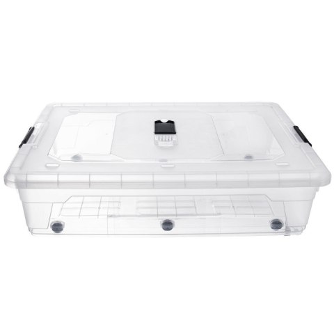 Pojemnik pod łózko na kółkach schowek niski XXL 50 l 80x60x20 cm Pojemnik pod łózko na kółkach schowek niski XXL 50 l 80x60x20 cm