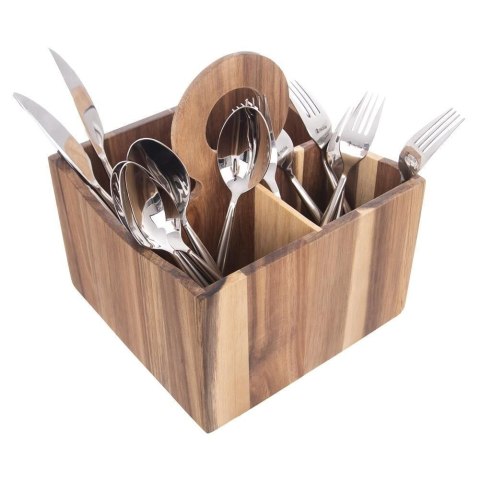 Pojemnik stojak koszyk na przybory kuchenne sztućce organizer WOODEN Pojemnik stojak koszyk na przybory kuchenne sztućce organizer WOODEN