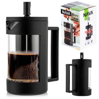 Pojemny Zaparzacz Szklany do Kawy Herbaty Tłokowy Dzbanek NAVA 800 ml