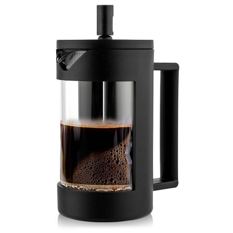 Pojemny Zaparzacz Szklany do Kawy Herbaty Tłokowy Dzbanek NAVA 800 ml