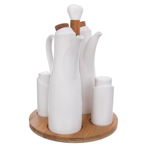 PORCELANOWY PRZYPRAWNIK 5 ELEMENTÓW KLASYCZNA BIEL PORCELANOWY PRZYPRAWNIK 5 ELEMENTÓW KLASYCZNA BIEL