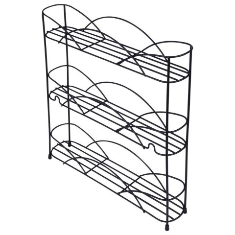 Półka na przyprawy metalowa czarna 33,5x6,5x33,5 cm Półka na przyprawy metalowa czarna 33,5x6,5x33,5 cm