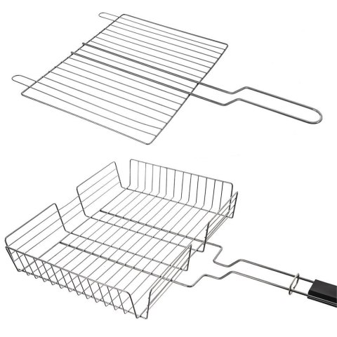 Ruszt stalowy do grillowania zamykany 61x32 cm Ruszt stalowy do grillowania zamykany 61x32 cm