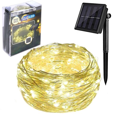 SOLARNE LAMPY LED 200X 12M DEKORACYJNE PROGARDEN SOLARNE LAMPY LED 200X 12M DEKORACYJNE PROGARDEN