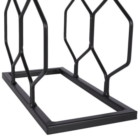 Stojak metalowy czarny wino regał szafka półka na wina 8 butelek 23x11x48 cm Stojak metalowy czarny wino regał szafka półka na wina 8 butelek 23x11x48 cm