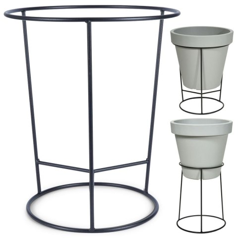Stojak na doniczkę metalowy czarny dwustronny 45x53cm Stojak na doniczkę metalowy czarny dwustronny 45x53cm