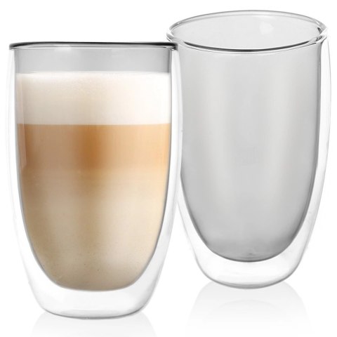 Szklanki termiczne z podwójną ścianką do kawy latte DOUBLE 460 ml 2 szt. Szklanki termiczne z podwójną ścianką do kawy latte DOUBLE 460 ml 2 szt.