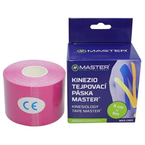 Taśma Kinezjologiczna MASTER 5 cm x 5 m Różowa Taśma Kinezjologiczna MASTER 5 cm x 5 m Różowa