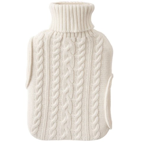 Termofor gumowy w pokrowcu sweterku beżowy 1,6 l 33x20 cm Termofor gumowy w pokrowcu sweterku beżowy 1,6 l 33x20 cm