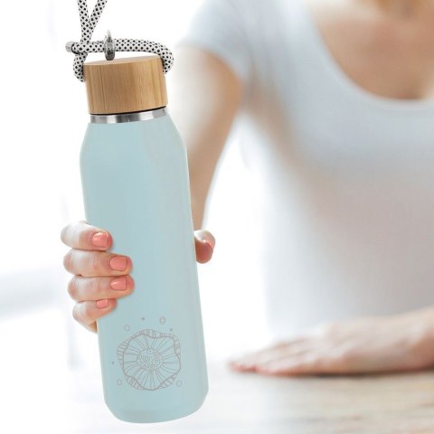 Termos / butelka termiczna stalowa próżniowa niebieska 580 ml Termos / butelka termiczna stalowa próżniowa niebieska 580 ml