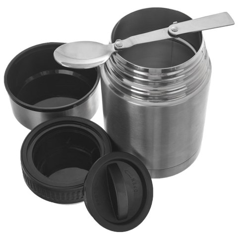 Termos obiadowy stalowy z łyżeczką z szerokim wlewem na zupę żywność próżniowy 700 ml Termos obiadowy stalowy z łyżeczką z szerokim wlewem na zupę żywność próżniowy 700 ml