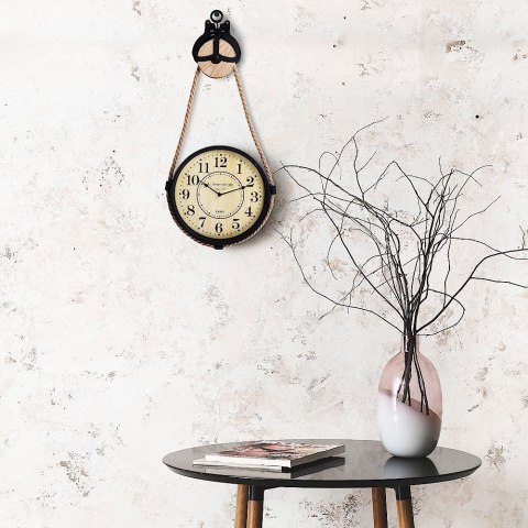 ZEGAR ŚCIENNY METALOWY NA SZNURZE LINIE LOFT RETRO ZEGAR ŚCIENNY METALOWY NA SZNURZE LINIE LOFT RETRO