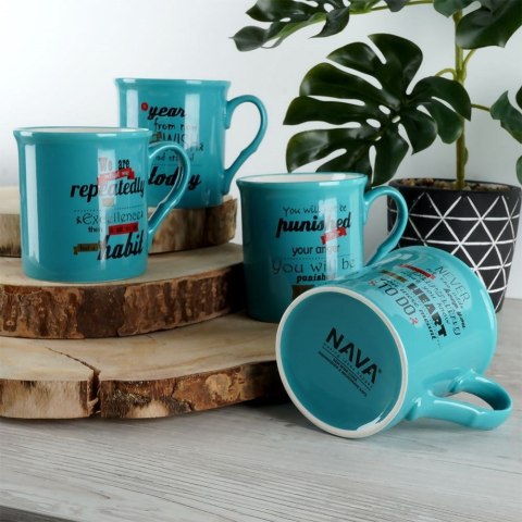 ZESTAW 4 KUBKÓW NIEBIESKICH PORCELANOWYCH PREZENT ZESTAW 4 KUBKÓW NIEBIESKICH PORCELANOWYCH PREZENT