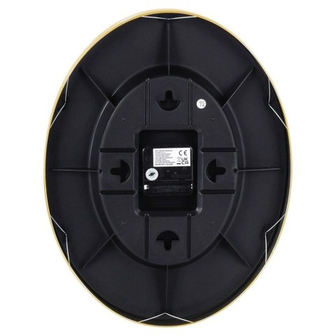 Zegar ścienny czarny złoty z termometrem higrometrem 27x34,5 cm Zegar ścienny czarny złoty z termometrem higrometrem 27x34,5 cm