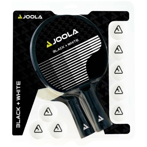 Zestaw Rakietki Paletki do Tenisa Stołowego z Piłeczkami JOOLA Black White Zestaw Rakietki Paletki do Tenisa Stołowego z Piłeczkami JOOLA Black White