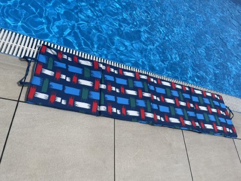 Koc Plażowy Mata Leżanka Leżak Składany Wodoodporny KUBISPORT 180x50 cm Koc Plażowy Mata Leżanka Leżak Składany Wodoodporny KUBISPORT 180x50 cm
