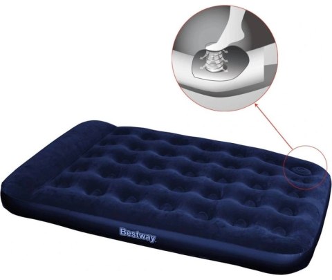 Materac Dmuchany Podwójny z Wbudowaną Pompką BESTWAY 191 x 137 x 22 cm Materac Dmuchany Podwójny z Wbudowaną Pompką BESTWAY 191 x 137 x 22 cm