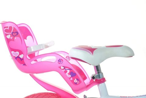 Rowerek Rower Dziecięcy dla Dzieci Dziewczynki z Bocznymi Kółkami DINO 14" Rowerek Rower Dziecięcy dla Dzieci Dziewczynki z Bocznymi Kółkami DINO 14"
