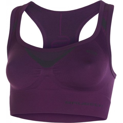 Biustonosz, stanik sportowy Brubeck Fitness Crop Top CR10070 purpurowy Biustonosz, stanik sportowy Brubeck Fitness Crop Top CR10070 purpurowy